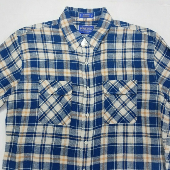Pendleton Clark Shirt Linen cotton blend Plaid - Picture 2 of 8